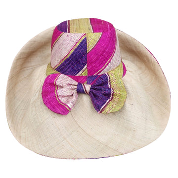 Jabulani: Madagsacar Big Brim Raffia Sun Hat (Rear)