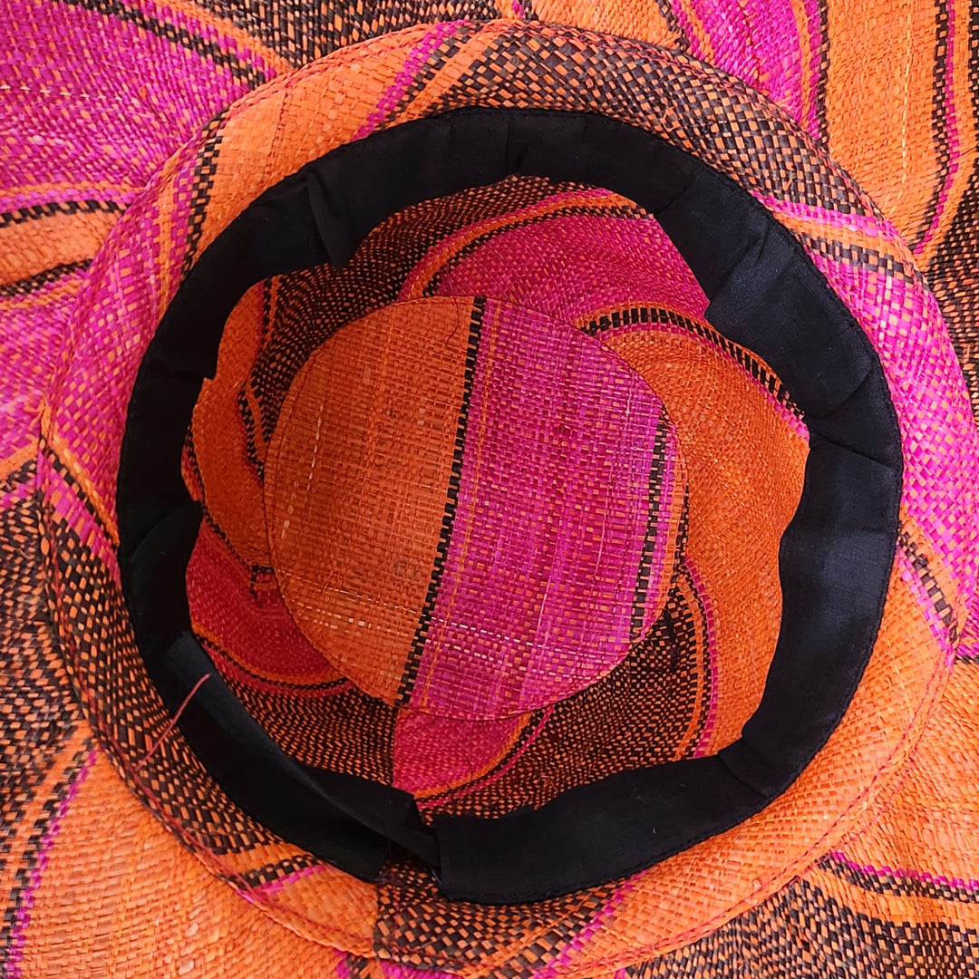 Jabulisile: Madagsacar Big Brim Raffia Sun Hat (Rear)