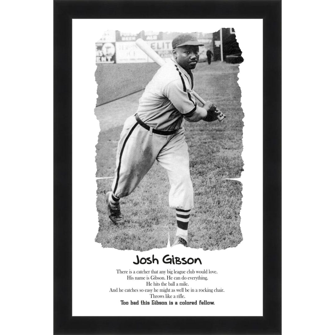 Josh Gibson: Colored Fellow by Julian Madyun (17x11 inches, Black Frame)