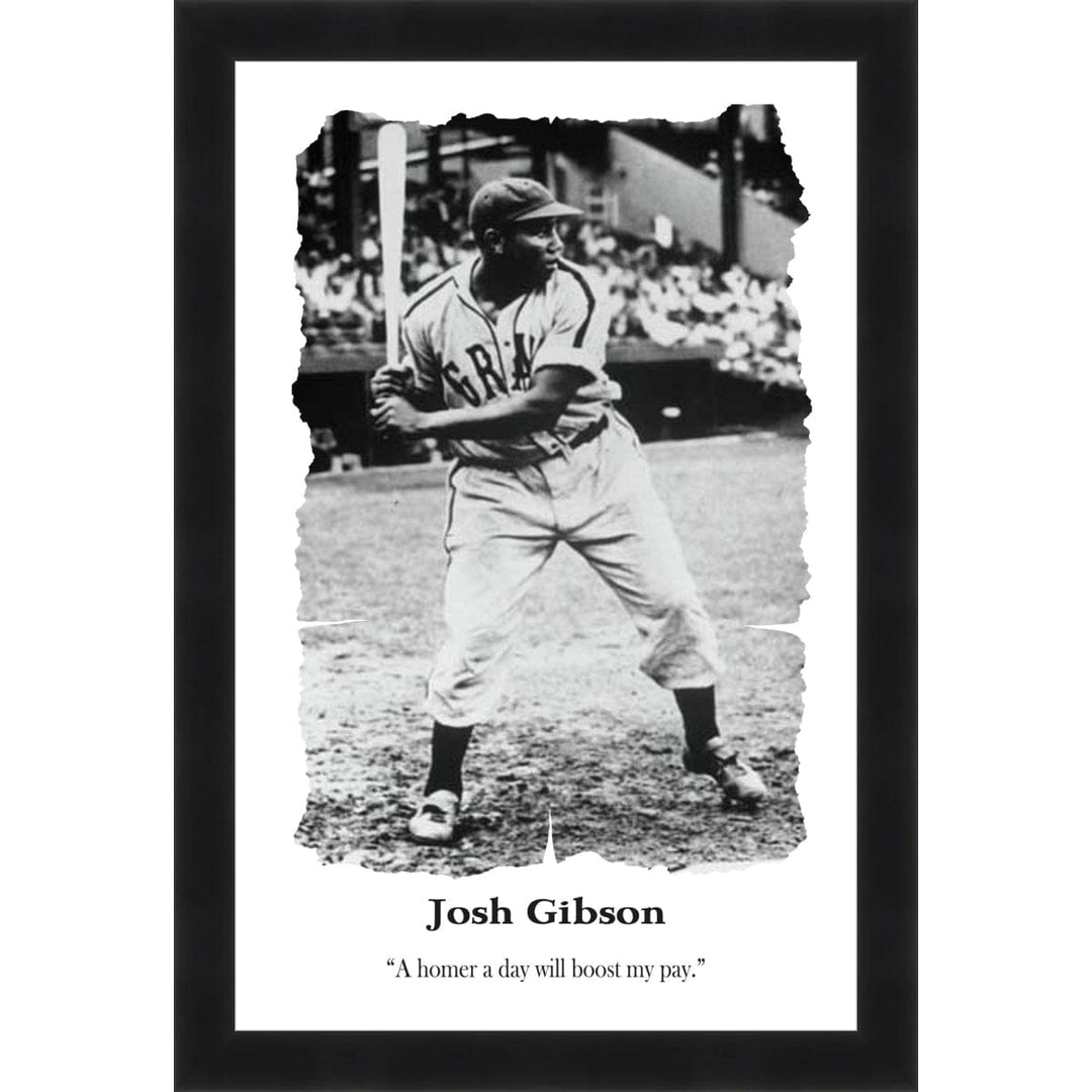 Josh Gibson: A Homer a Day by Julian Madyun (Black Frame)