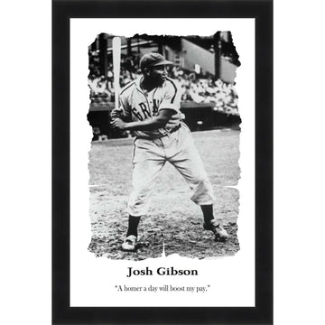 Josh Gibson: A Homer a Day by Julian Madyun (Black Frame)