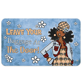 Leave Your Baggage at the Door by Kiwi McDowell: African American  Interior Floor Mat