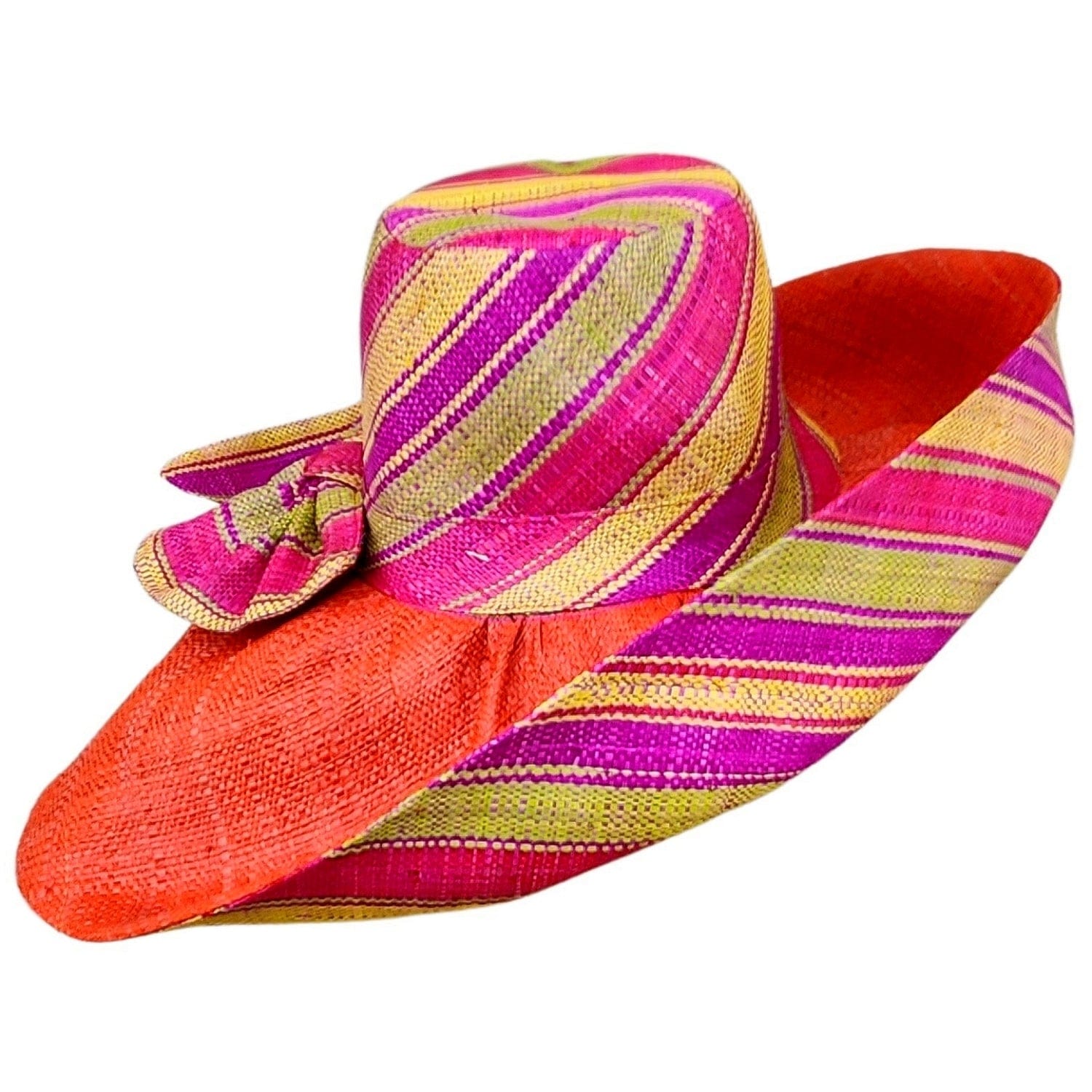 Llanzo: Hand Woven Multicolor Madagascar Big Brim Raffia Sun Hat – The ...