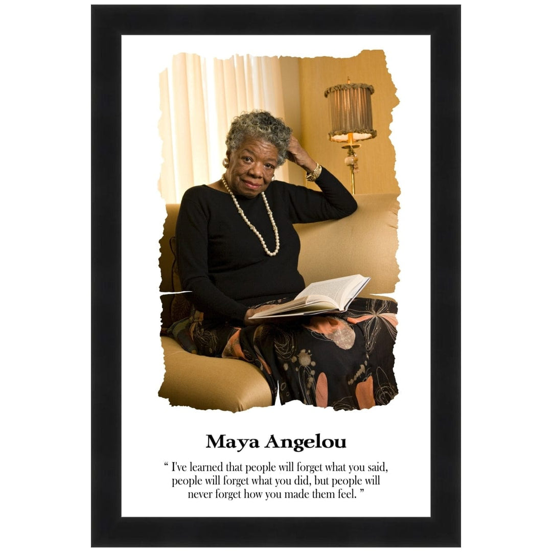 Maya Angelou: How You Made Them Feel by Julian Madyun (Black Frame)