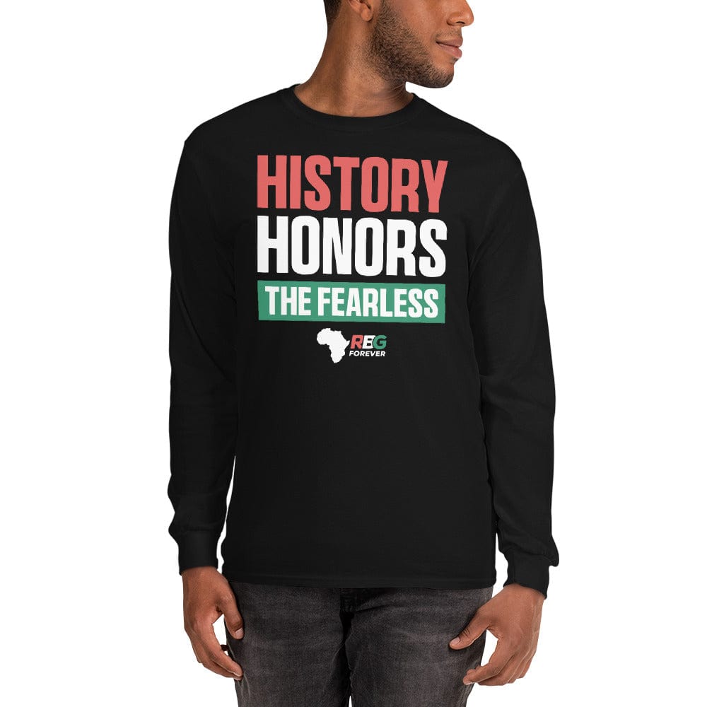 History Honors the Fearless Unisex Long Sleeve T-Shirt (Mock Up Image 1)