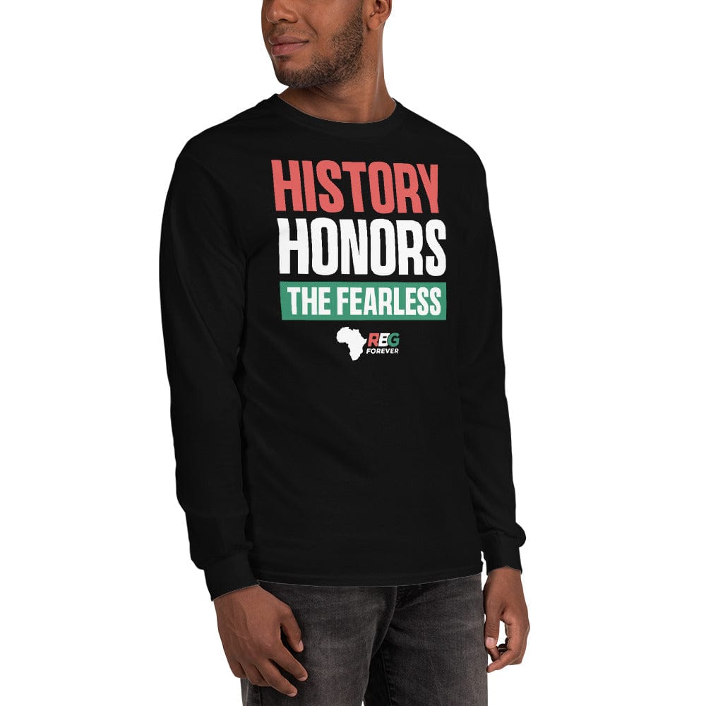 History Honors the Fearless Unisex Long Sleeve T-Shirt (Mock Up Image 4)