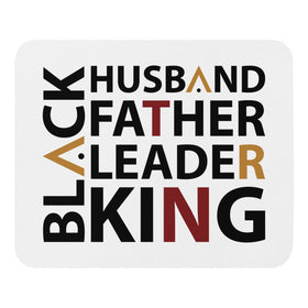 Black Husband Mouse Pad (White)