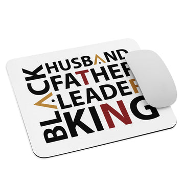 Black Husband Mouse Pad (White)