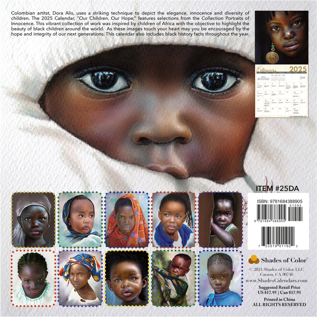 Our Children, Our Hope: The Art of Dora Alis 2025 Wall Calendar (Back)