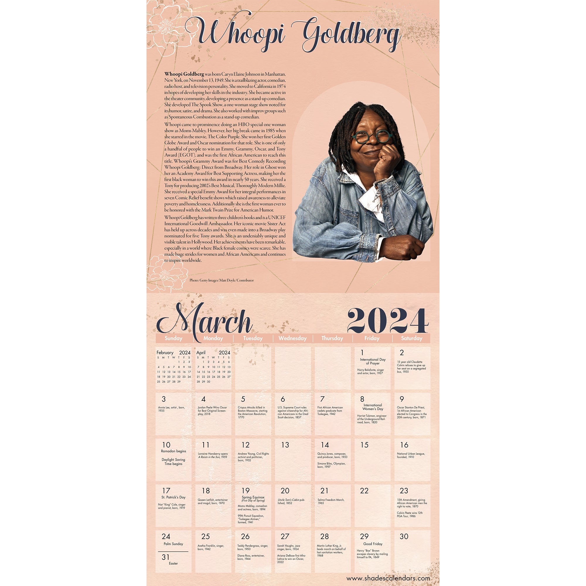 Phenomenal African American Women 2024 Black History Calendar The   Phenomenal Women 2024 Black History Wall Calendar Inside3 