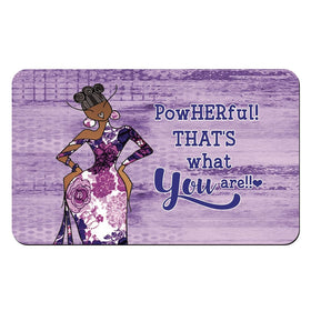 Pow-HER-Ful That's What You Are by Kiwi McDowell: African American Interior Floor Mat