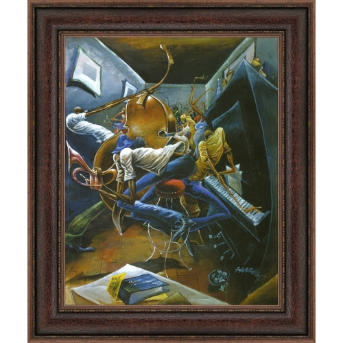 Rent Party by Frank Morrison (Brown Frame)