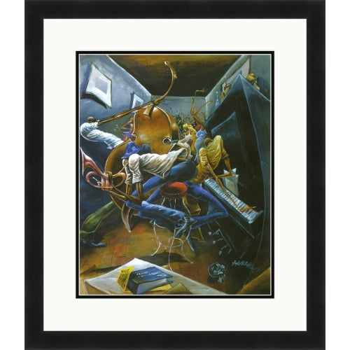 Rent Party by Frank Morrison (Double Mat with Black Frame)