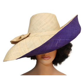 Rihanna: Authentic Hand Woven Multicolor Madagascar Big Brim Raffia Sun Hat