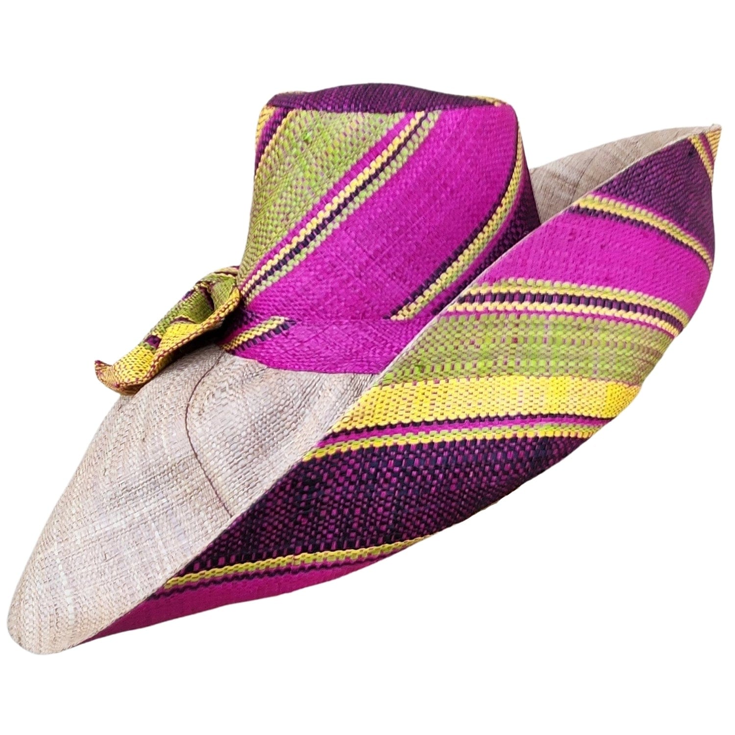 Roje: Hand Woven Multicolor Madagascar Big Brim Raffia Sun Hat – The ...