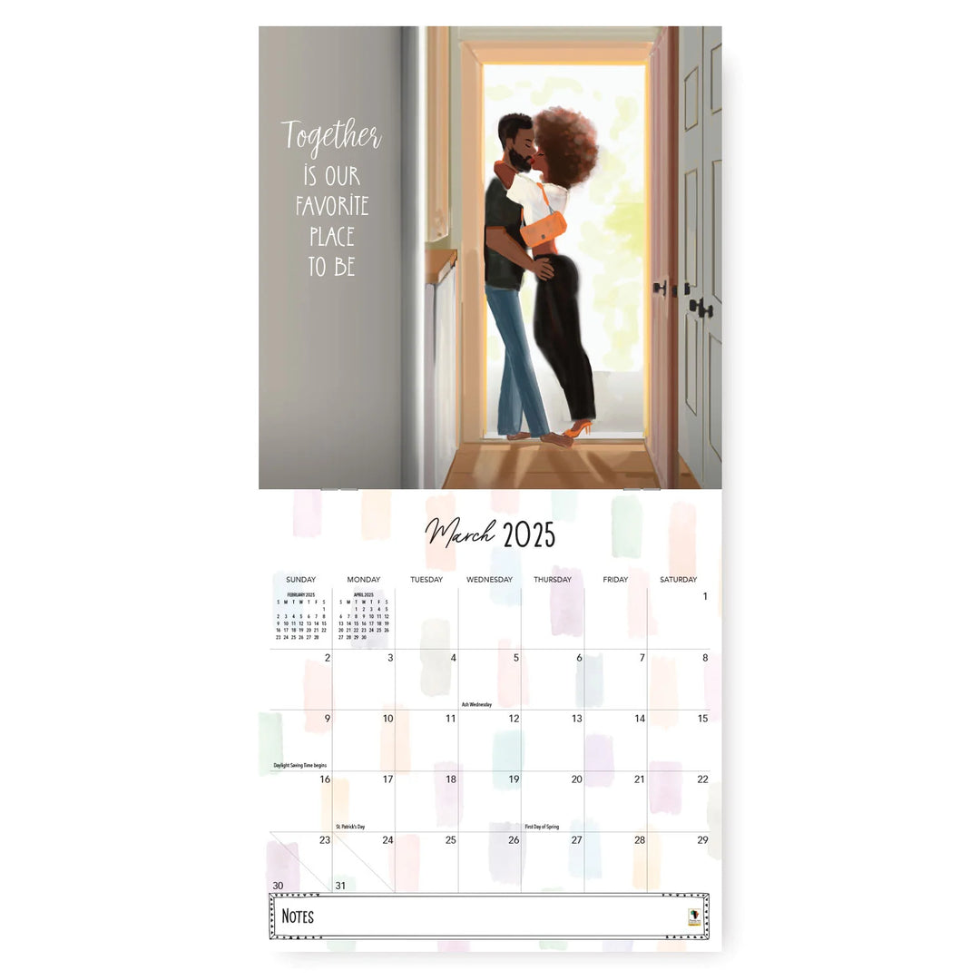 Sister Friends by Nicholle Kobi: 2025 African American Wall Calendar (Interior)