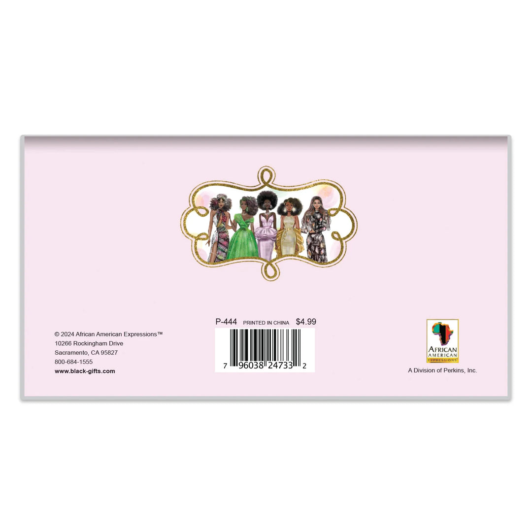 Sister Friends by Nicholle Kobi: 2025-2026 African American Two Year Pocket Calendar (Rear)