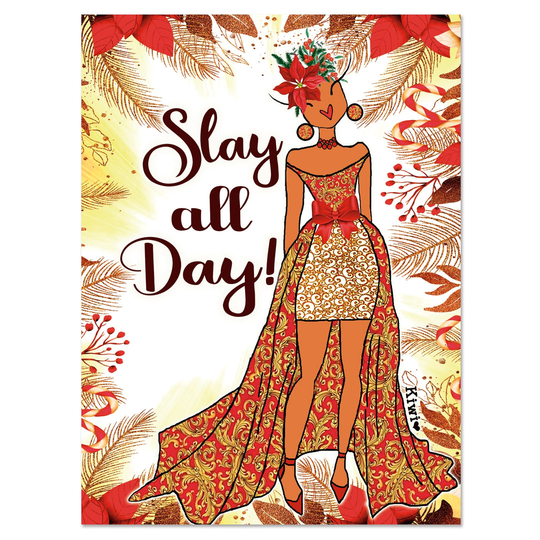 Slay All Day by Kiwi McDowell: African American Christmas Card Box Set