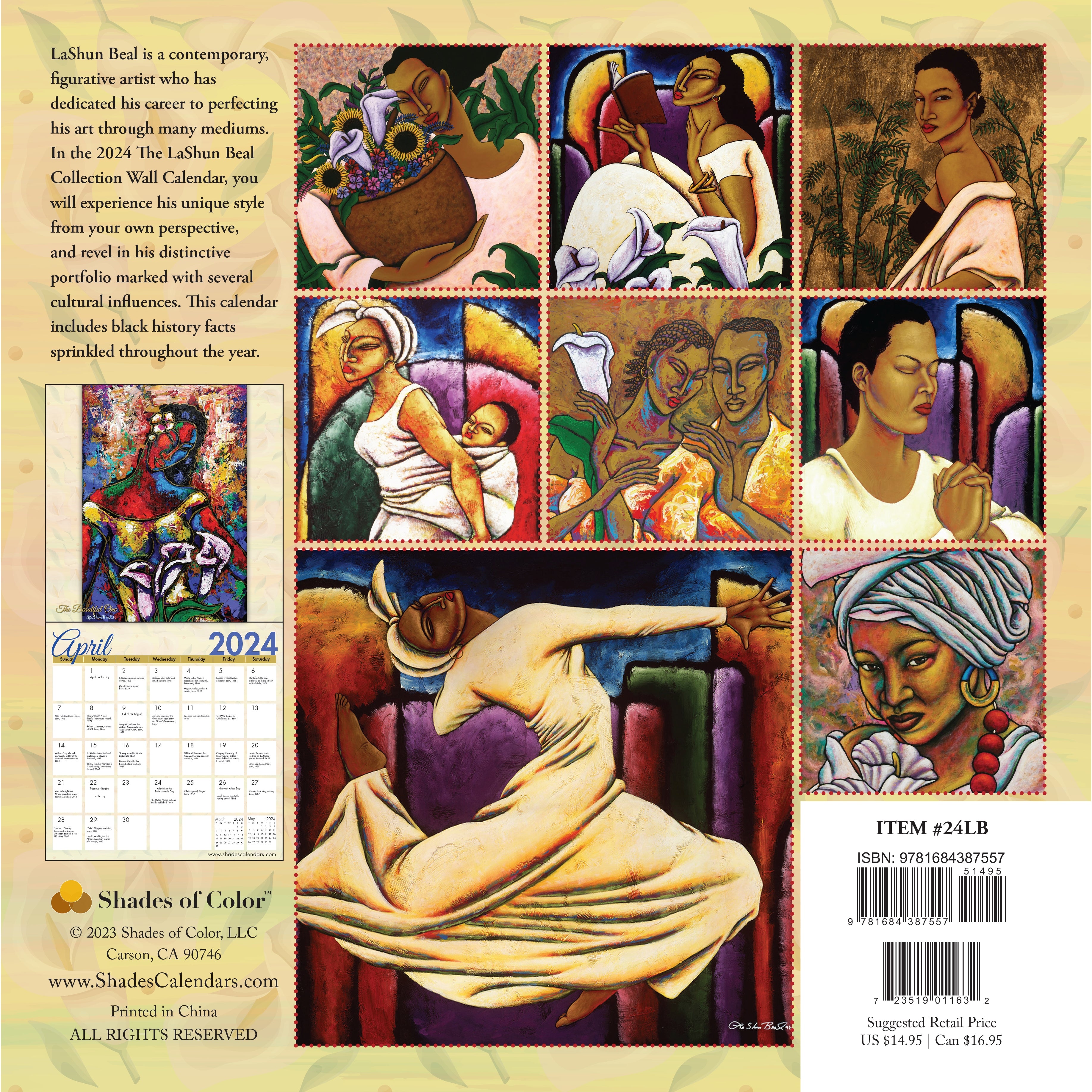 The Art Of LaShun Beal 2024 African American Wall Calendar The Black   The Art Of Lashun Beal 2024 African American Wall Calendar Back Cover 