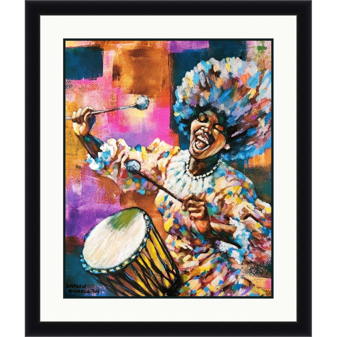 The Drummer II by Andrew Nichols (Black Frame, Double Mat)