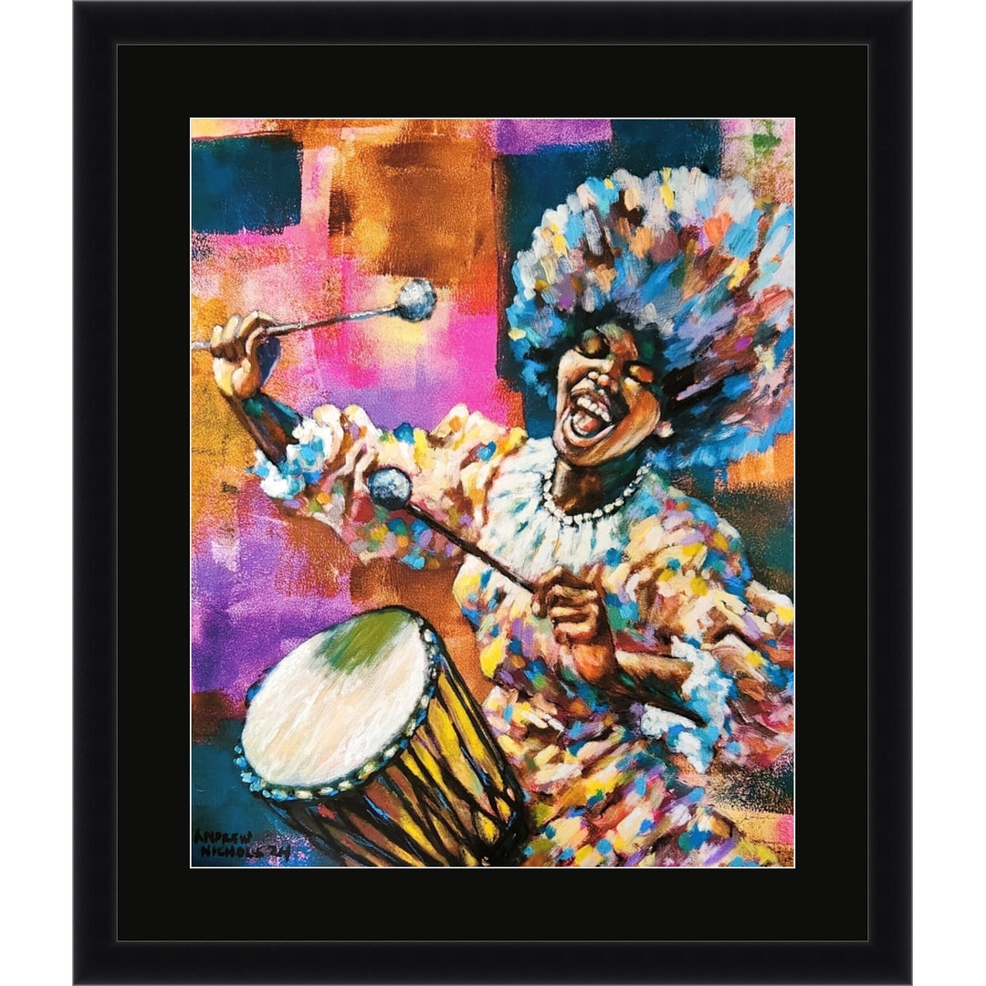 The Drummer II by Andrew Nichols (Black Frame and Black Mat)