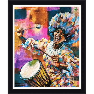 The Drummer II by Andrew Nichols (Black Frame)