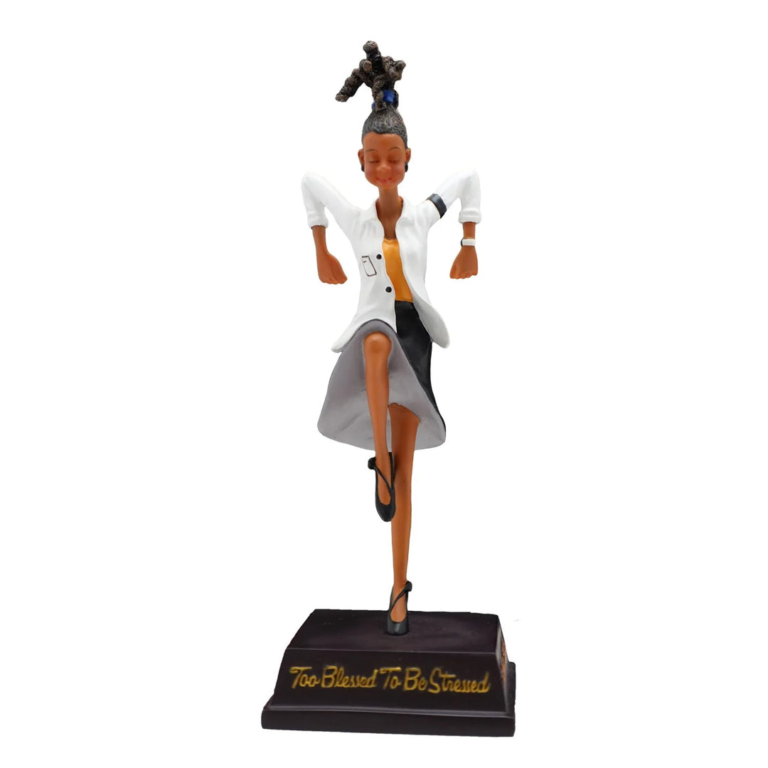 Too Blessed to be Stressed Figurine by Dorothy Allen  (Front 2)