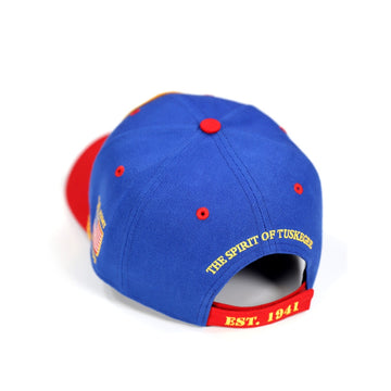 Tuskegee Airmen Spit Fire Baseball Cap by Big Boy Headgear (Rear)