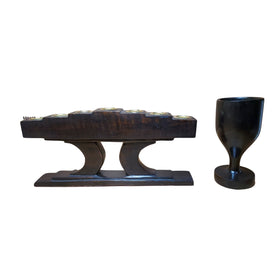 Twin Pillars Kwanzaa Kinara Set (Brown)