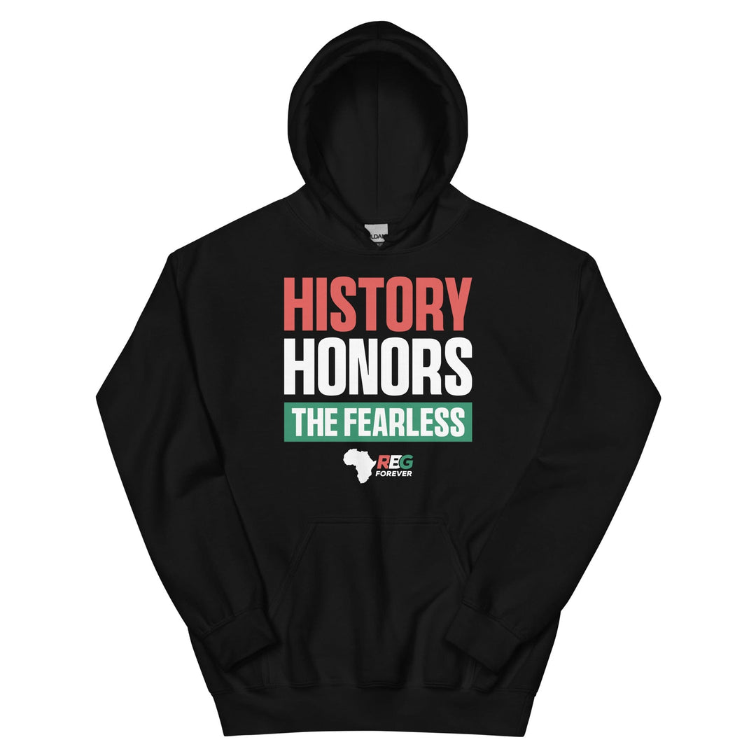 History Honors the Fearless Unisex Hooded Sweatshirt II (Flat Mock Up)