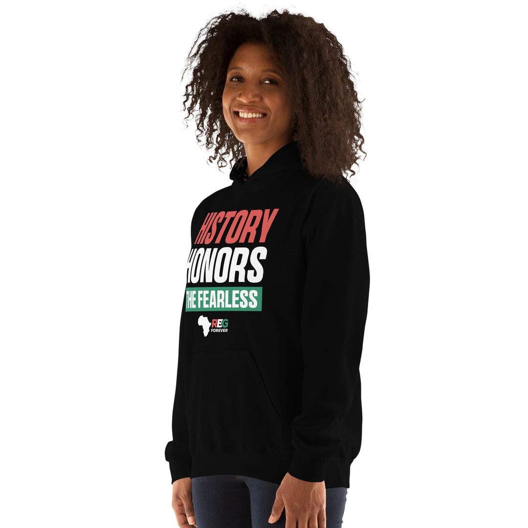 History Honors the Fearless Unisex Hooded Sweatshirt II (Mock Up Image 2)