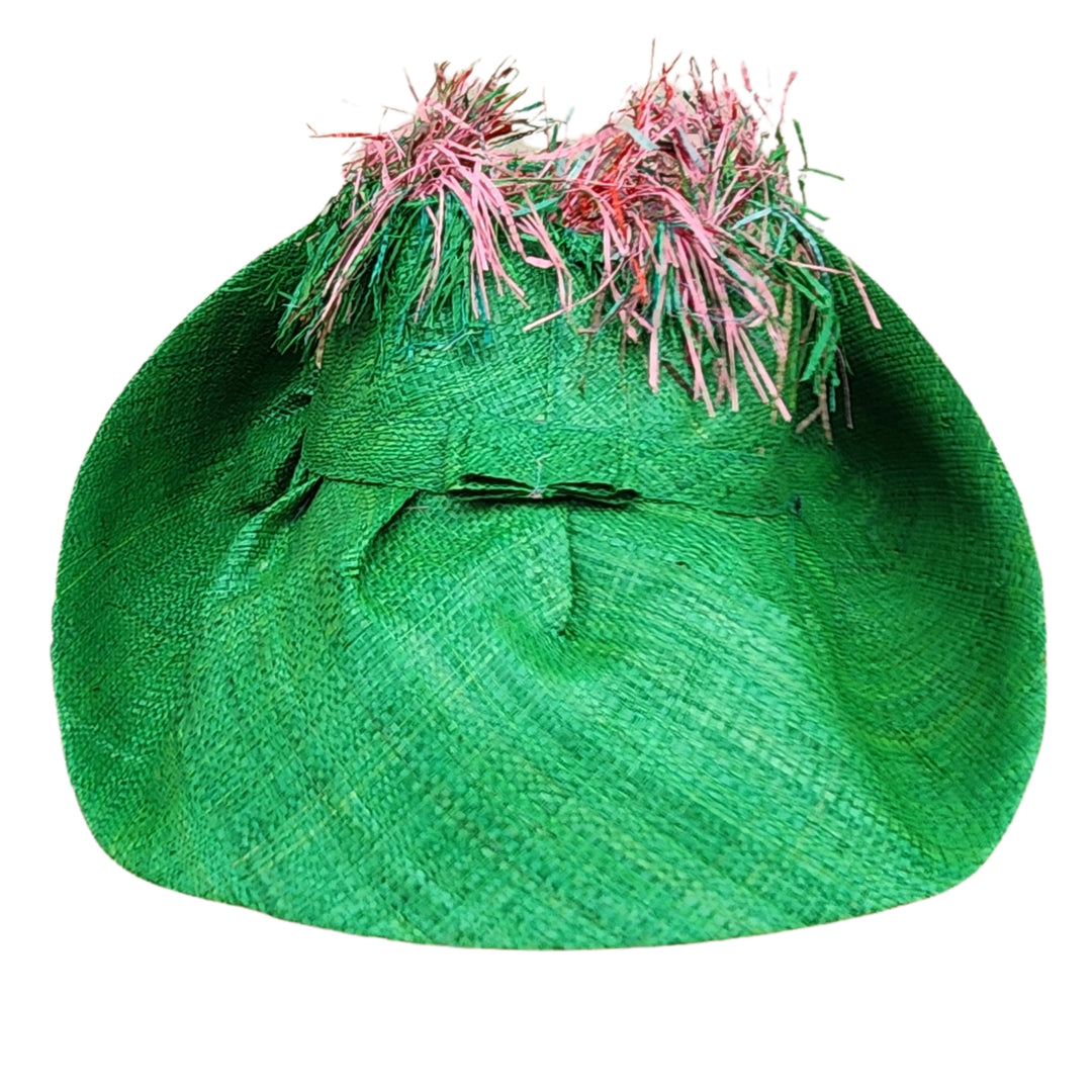 Vanessa: Madagascar Big Brim Crown Out Raffia Sun Hat (Rear)