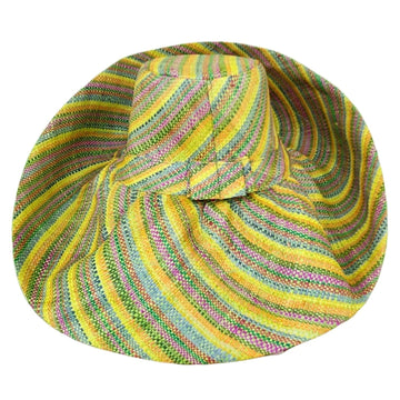 Vittorio: Authentic Hand Woven Multicolor Madagascar Big Brim Raffia Sun Hat