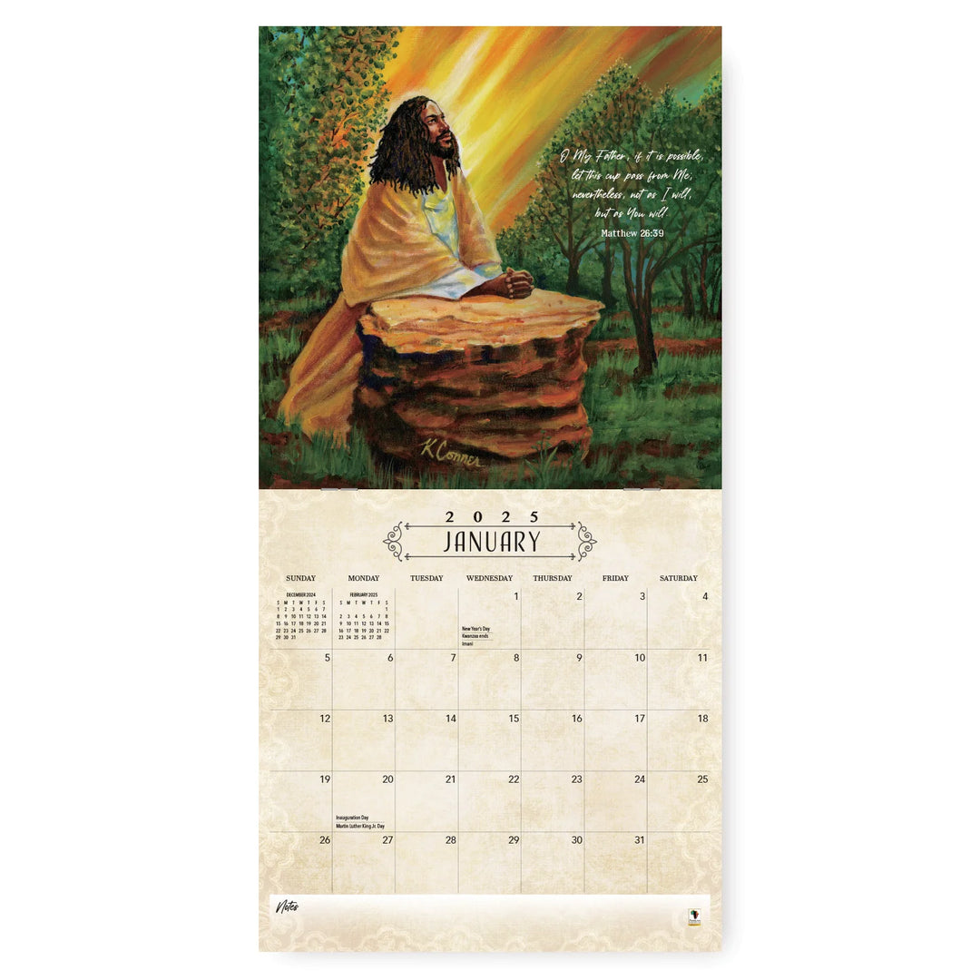 Walking by Faith by Keith Conner: 2025 African American Wall Calendar (Inside)