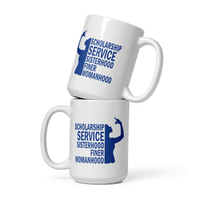 Zeta Phi Beta Principles Coffee Mug-Mug-Divine Nine Depot-15 ounce-White-The Black Art Depot