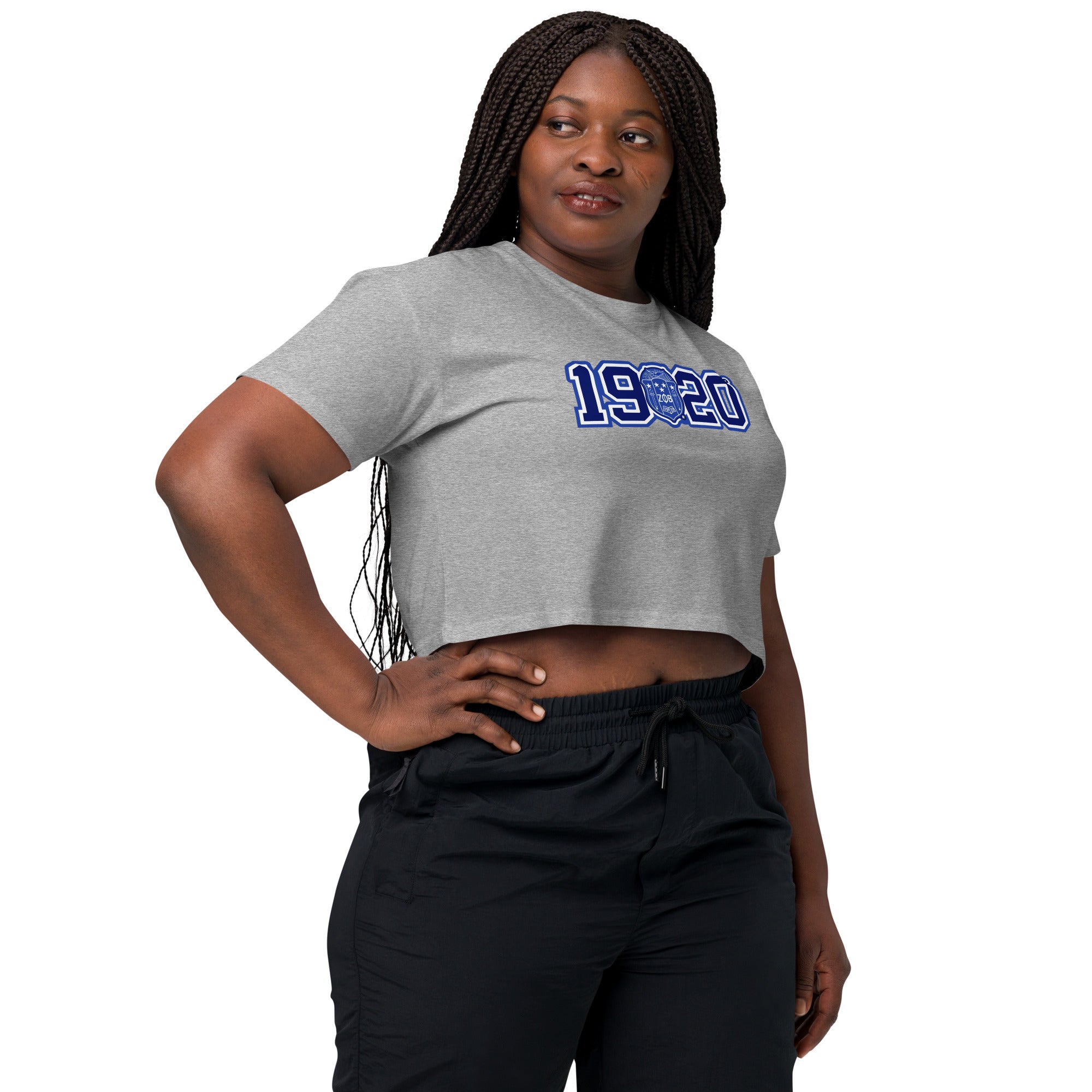 Zeta Phi Beta 1920 Crest Crop Top T-Shirt by Divine Nine Depot