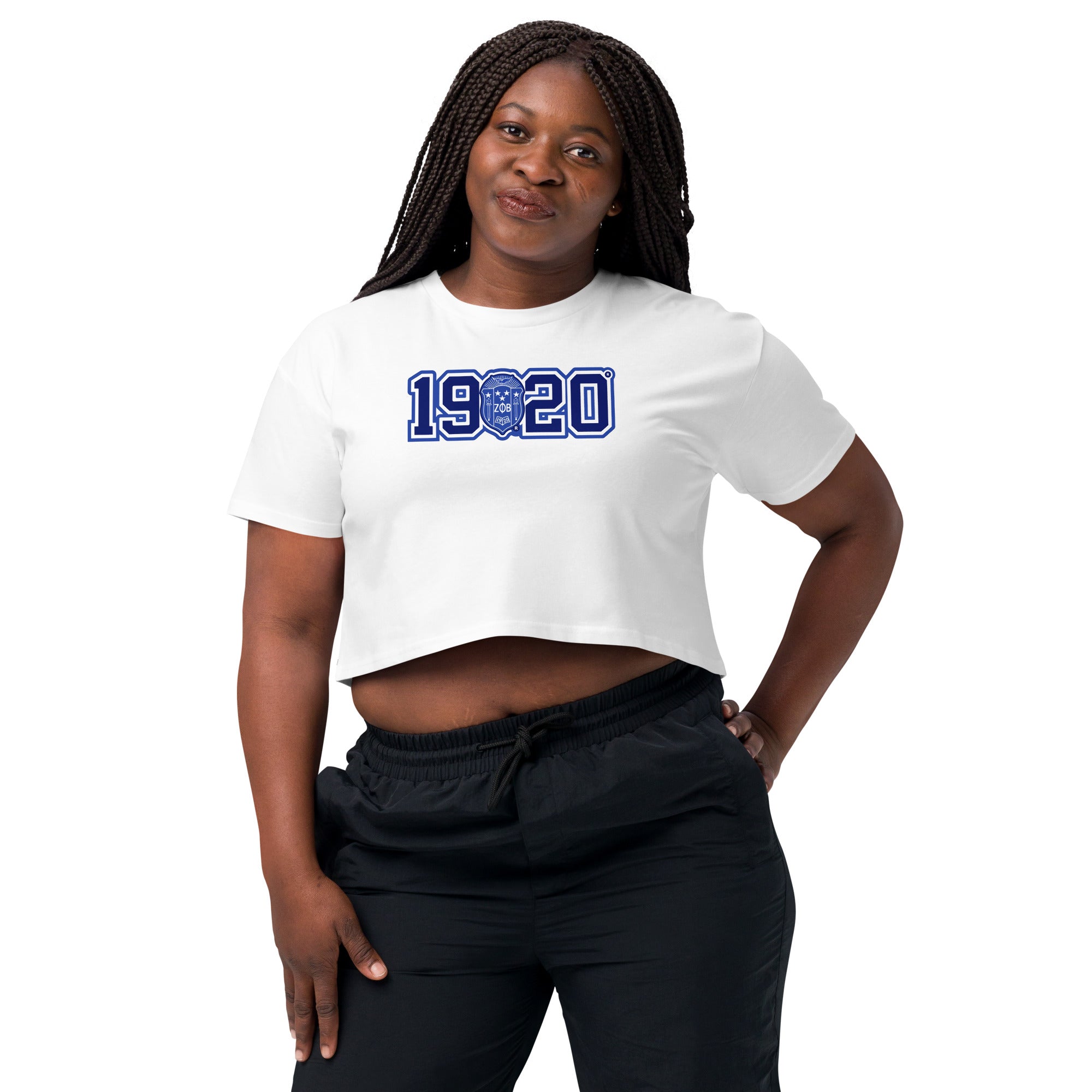 Zeta Phi Beta 1920 Crest Crop Top T-Shirt by Divine Nine Depot