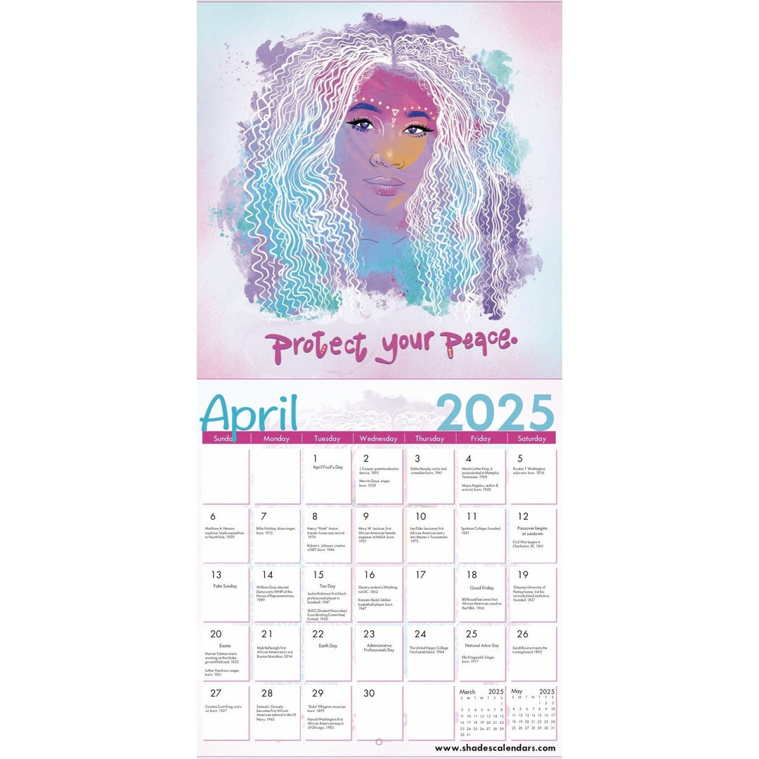 I Am So Enough: The Art of Madeleine Woods 2025 Wall Calendar (Interior, April)