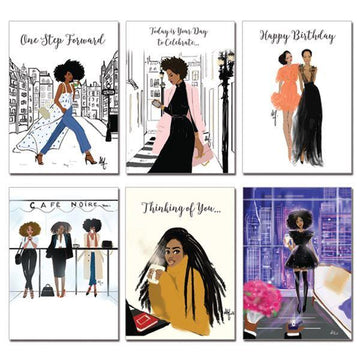 African American All Occasion Greeting Card Box Set (Sister Friends) by Nicholle Kobi