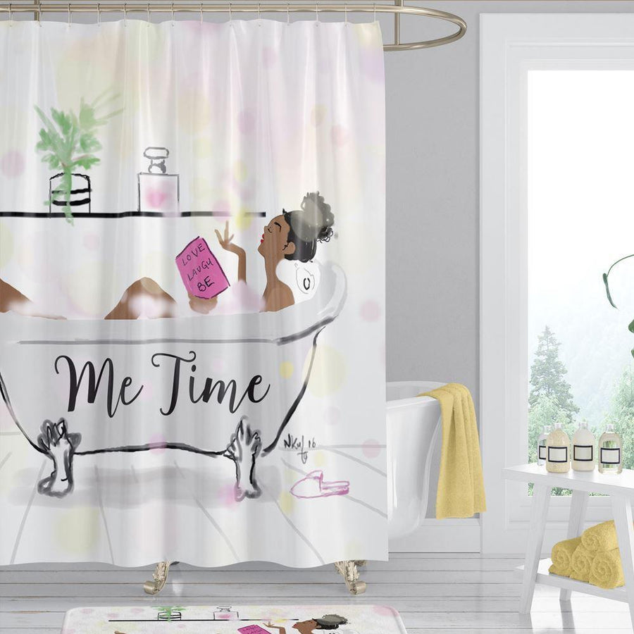 Black Girl Magic Shower Curtain Bathroom Decor Home Accessories Pink Purple  Cute Cool Art 
