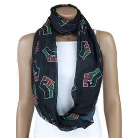 Resist: African American Liberation Lightweight Oversized Infinity Scarf (RBG)