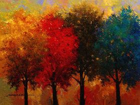 Four Seasons by Kanayo Ede (Landscape Art)