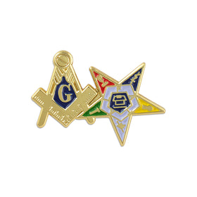 Masonic OES Lapel Pin-Lapel Pin-The Masonic Depot-1x.75 inches-Mixed Metal Alloy-The Black Art Depot