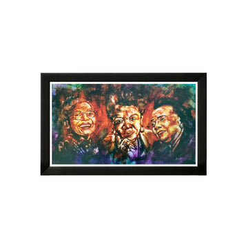 Trailblazers: Maya, Coretta & Rosa by Andrew Nichols (Black Frame)