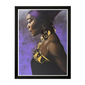 All Hail the Queen (Queen Ramonda aka Queen Mother) by Cecil "CREED" Reed Jr. (Black Frame)