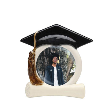 Graduation Cap Ceramic Photo Frame by Cosmos Gifts