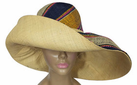 Zawadi: Authentic African Hand Made Madagascar Big Brim Raffia Sun Hat