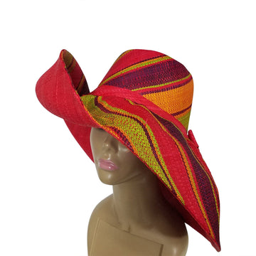 Uchenna: Authentic African Hand Made Madagsacar Raffia Big Brim Sun Hat