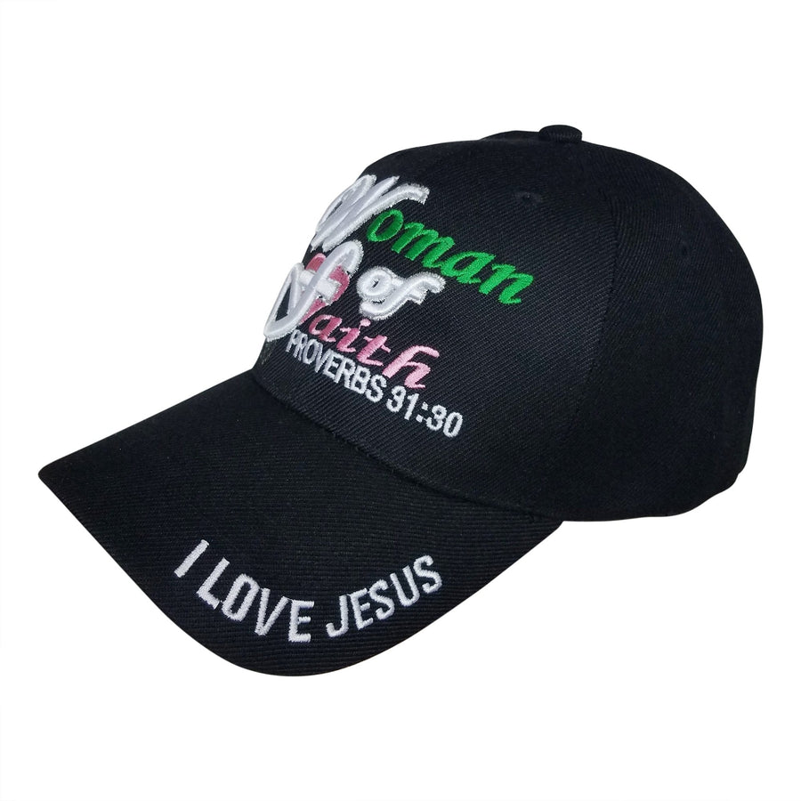 Woman of Faith: I Love Jesus Adjustable Womens Cap – The Black Art Depot