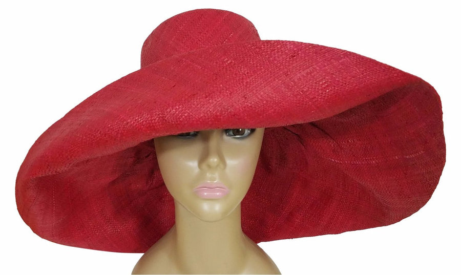 Afafa: Hand Made Red Madagascar Shapeable Big Brim Raffia Hat – The ...